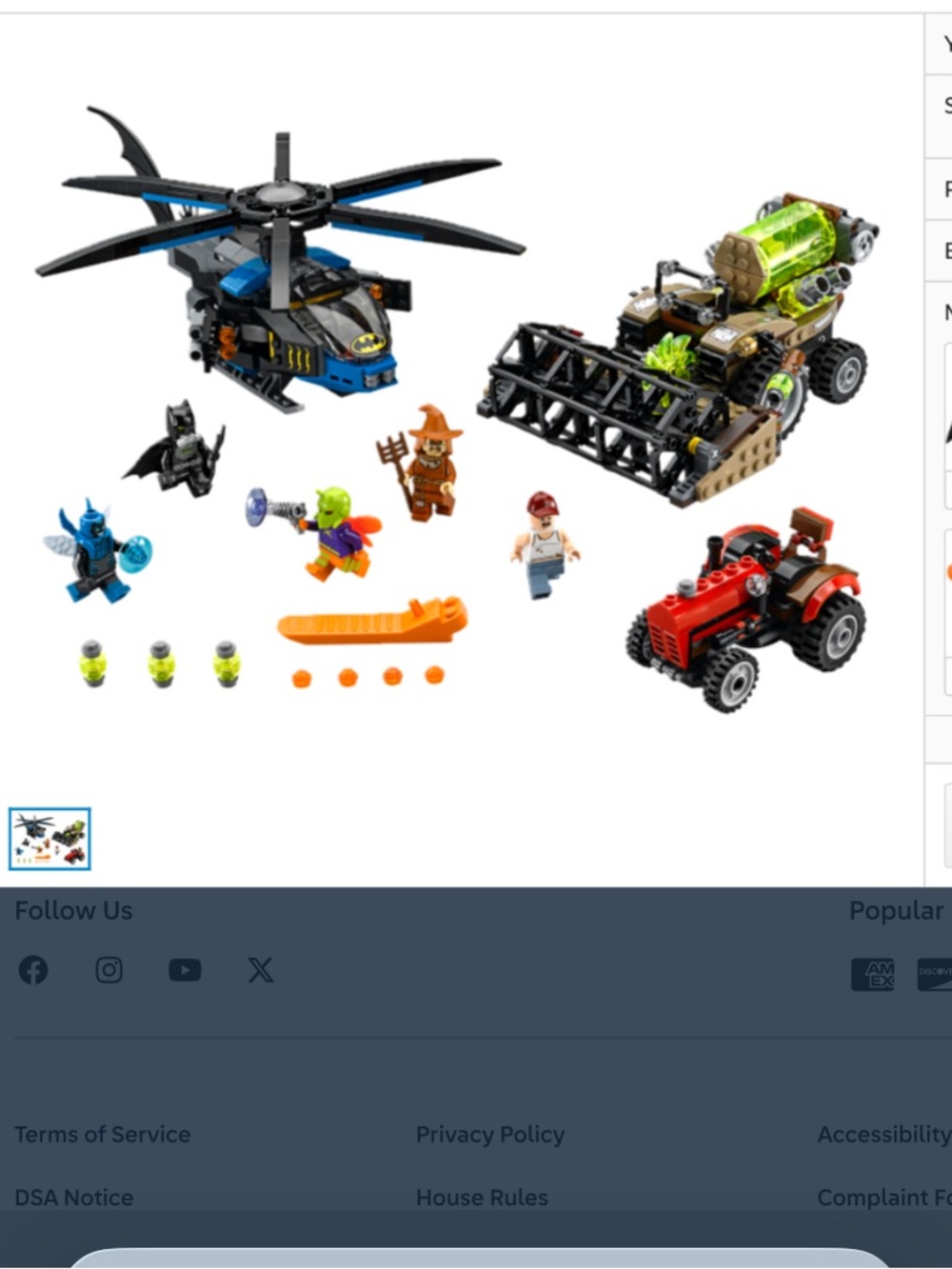 Lego DC Comics Super Hero’s Set 76054
Batman Scarecrow Harvest of Fear - Picture 2 of 8